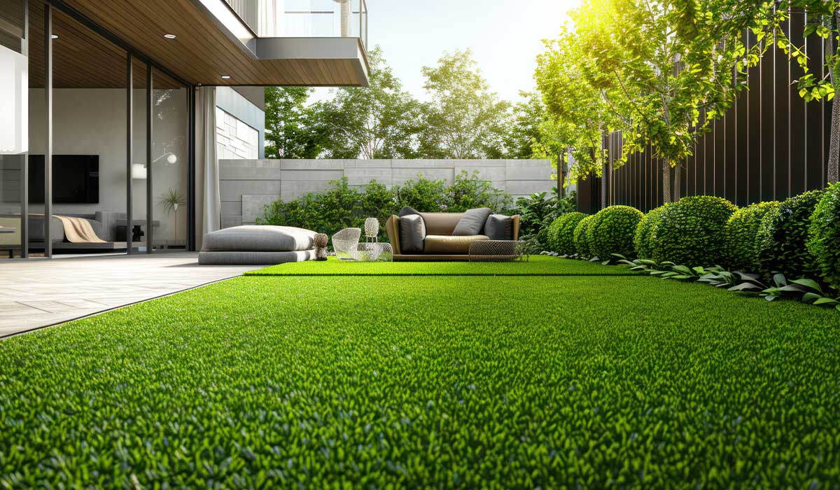 arka bahçe için yapay çim